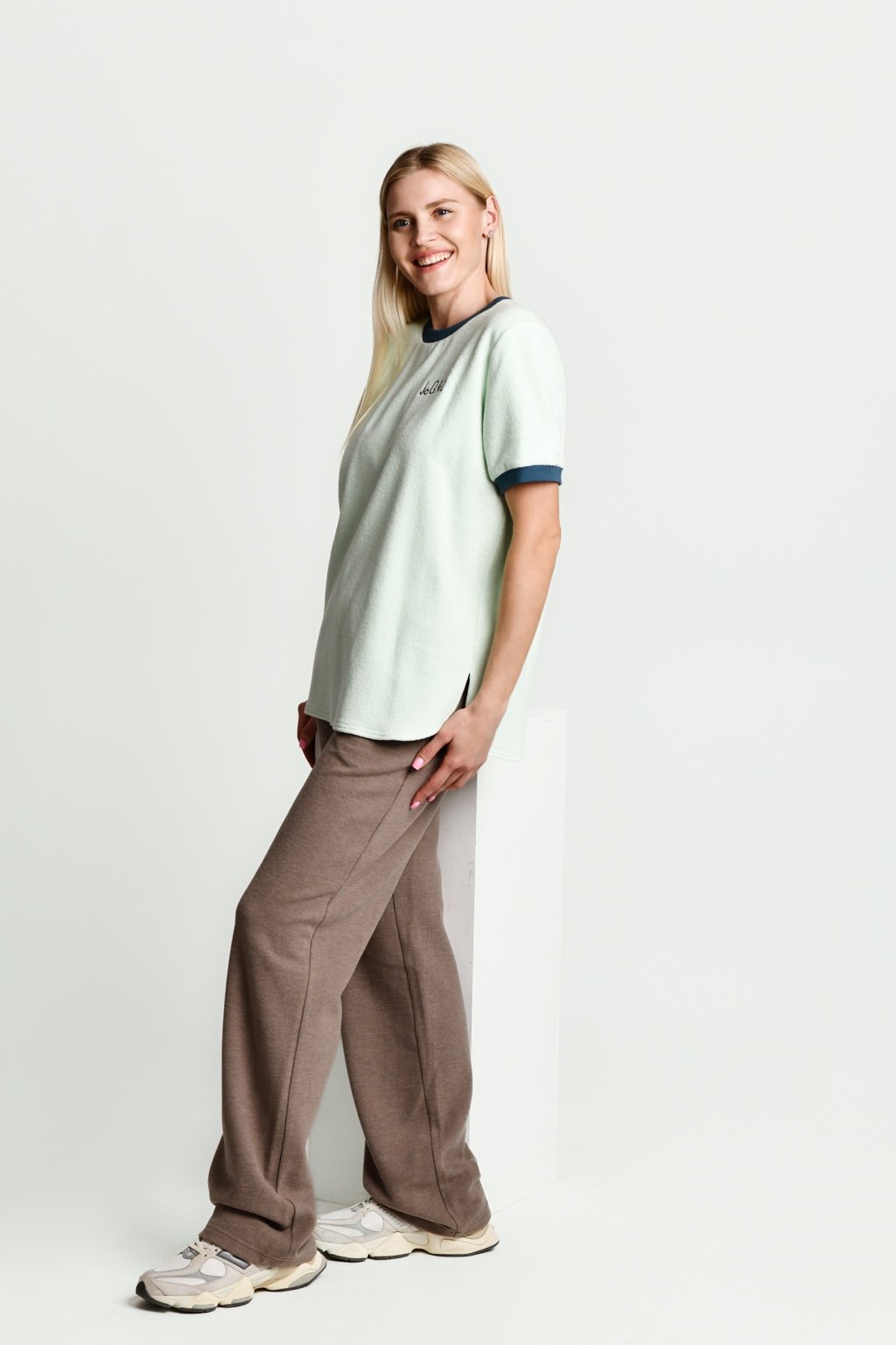 T-shirt with fleece lining