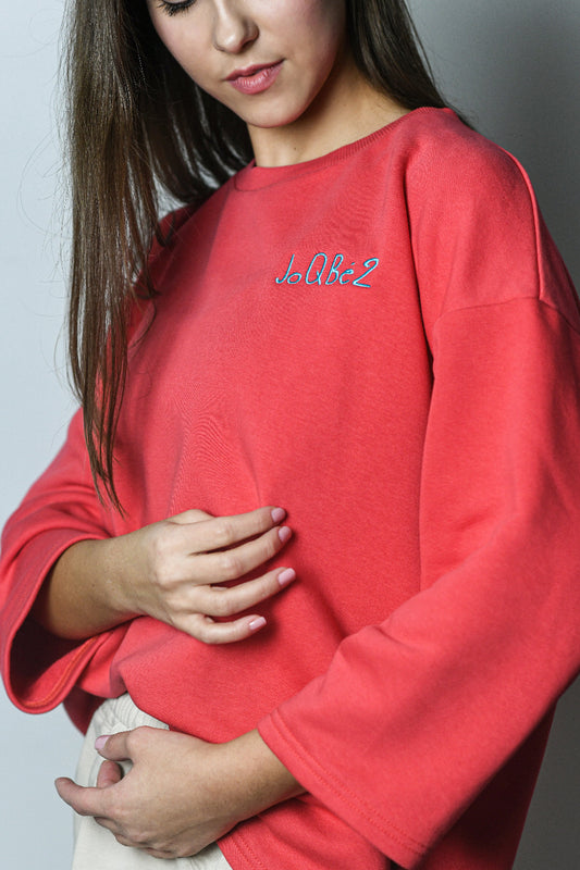 Oversized Coral Sweatshirt